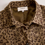 Vintage Leopard Print Eco-suede Jacket