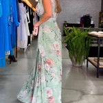 Venesa™ | Elegant Sleeveless V-neck Floral Print Dress