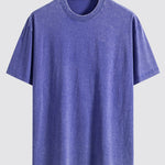Basic Washed Distressed Drop Shoulder Oversize T-Shirt