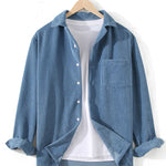 Long Sleeved Corduroy Revere Collar Shirt
