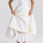 Suspender V-Neck Sleeveless Tutu Maxi Dress