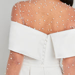 Elegant Evening Lapel Bandeau Removable Belt Pocketed Mini Dress