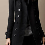 Casual Solid Lapel Long Sleeve Button Coat