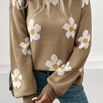 New autumn and winter fashionable long-sleeved jacquard sweater