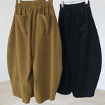 Harem Pants Wide Leg Elasticity Solid Color Split-Joint Pants Trousers