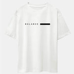 Balance Stripe Print Drop Shoulder Oversize T-Shirt & Jogging Pants