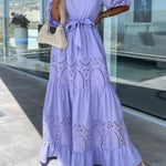 Loose Lace Hollow Long Skirt