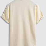 Men's geometric retro jacquard short sleeve polo