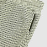 Men's solid color textured fabric casual POLO shorts set