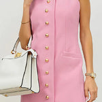 Versatile Lapel Slim Pencil Dress