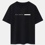 Balance Stripe Print Drop Shoulder Oversize T-Shirt & Jogging Pants