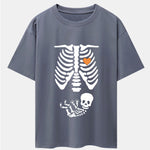 Funny Skeleton Baby Drop Shoulder Oversize T-Shirt