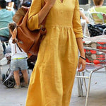 Casual Simplicity Solid Solid Color V Neck One Step Skirt Dresses