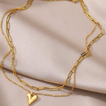Irregular Chain Industrial Chic Heart Necklace