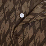 Men's geometric retro lapel polo casual shorts set