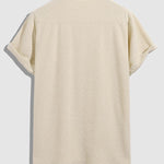 Men's diamond geometric terry texture shirt casual shorts set