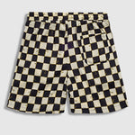 Men's plaid floral satin shirt casual shorts set