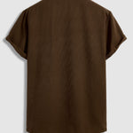Men's Textured Cuban Collar Shirt Casual Pants Set