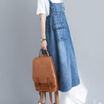 Original Solid Denim Strapless Dress