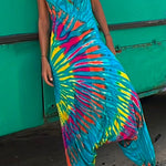 Margovil Halter Sleeveless Hippie Tie  Dye Jumpsuit