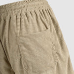 Men's Retro Corduroy Casual Short Sleeve Shirt Shorts Set
