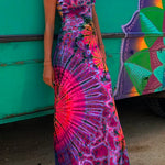 Margovil Strappy Backless Tie Dye Maxi Dress