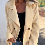 Solid Color Lapel Long Sleeve Button Casual Jacket