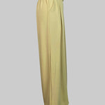 Loose Wide Leg Belted Pleated Solid Color Casual Pants Bottoms