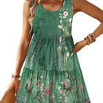 Womens Summer Sundress Boho Floral Casual Tank Dresses