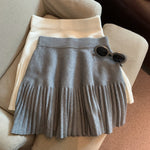 Elastic Waist Pleated Miniskirt