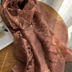 Simple Imitated Silk Fabric Shawl Scarf