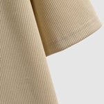 Men's textured lapel solid color polo