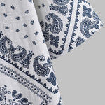 Men's Ethnic Paisley Print POLO Short Sleeve Shirt  Shorts Set