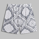 Men's Ethnic Paisley Print POLO Short Sleeve Shirt  Shorts Set
