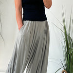 Super Comfy Elastic Waist Pocketed Harem Style Loose Pants