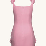 Three-dimensional Flower Sexy Suspender Slim Mini Dress
