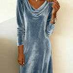 Frosina - Relaxed Fit Velvet Dress