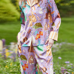 Guinea Pig and Fish Print Home Long-sleeved Two-piece Set