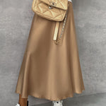 TAN SATIN SKIRT
