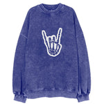 Hand Horns 3 Vintage Sweatshirt