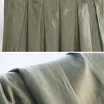 5 Colors Loose Solid Color Ramie Cotton Wide Leg Pants