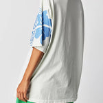 Floral Print Loose Round Neck Short Sleeve T-shirt