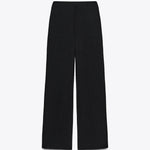 Fashion Contrast Color Knitted Stretch High Waist Casual Straight Pants
