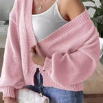 Fashion Trend Lantern Sleeve Simple Casual Coat