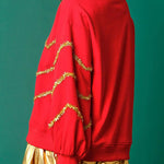 Christmas Tree Sequined Long Sleeve Loose Sweatshirt