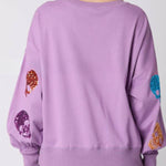 Halloween Skull Sequined Loose Casual Sweatshirt