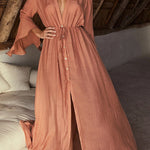 Girl on The Coast Button Down Maxi Beach Dress