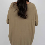 Winter Melodies Knit Crew Neck Front Pockets Oversized Sweater