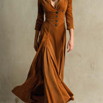 Elegant 70s Style Blazer Style Velvet Dress