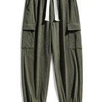 Long Line Textured Hooded Sweater & Corduroy Cargo Pants